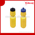 Plastic big sports drink bottle with straws